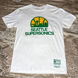 Mitchell  & Ness NBA Seattle Supersonics Hardwood Classics White Green Men's M